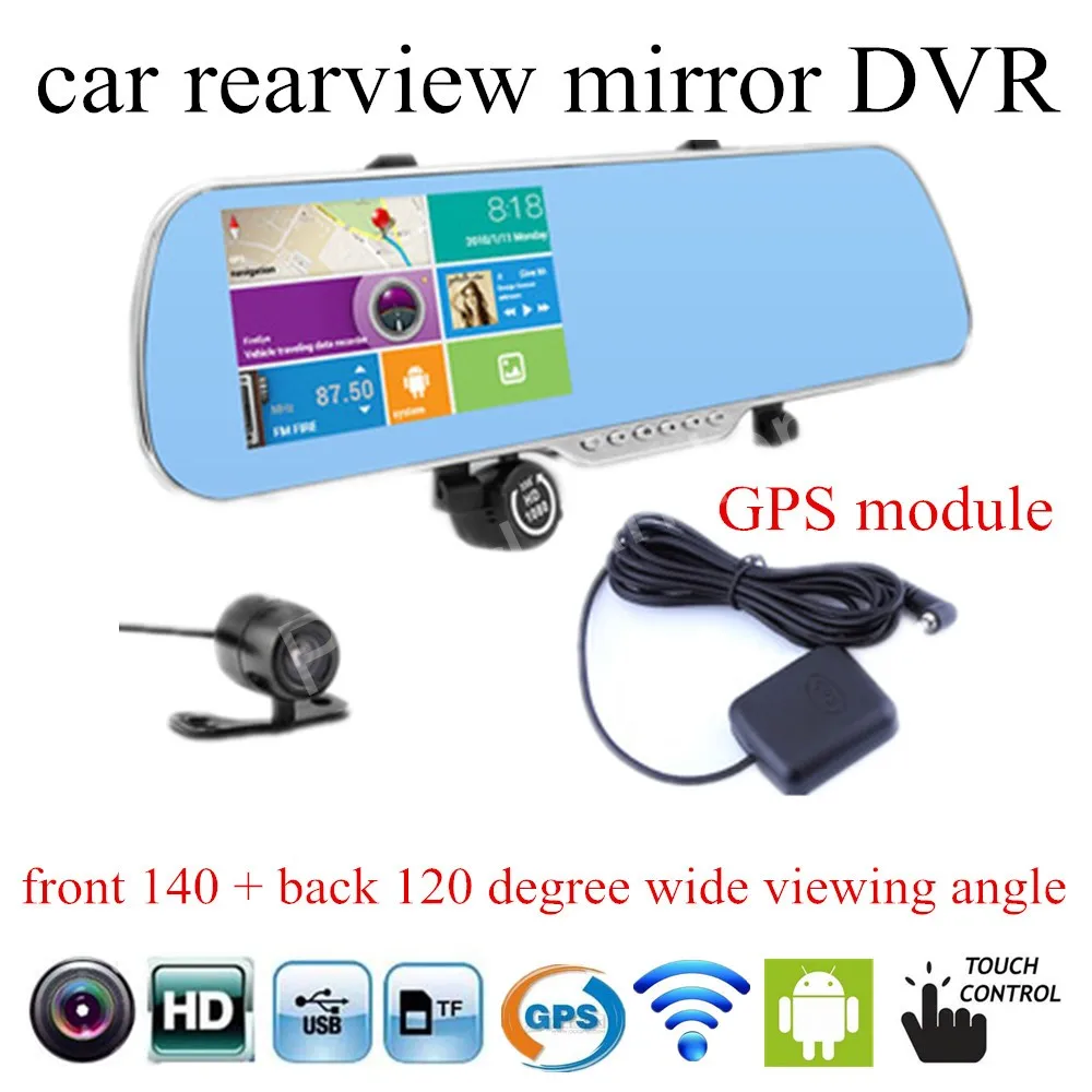Car GPS navigation DVR mirror camera 5 inch rearview mirror for android HD Camera Recorder Rear View dual lens touch screen
Car GPS navigation DVR mirror camera 5 inch rearview mirror for android HD Camera Recorder Rear View dual lens touch screen