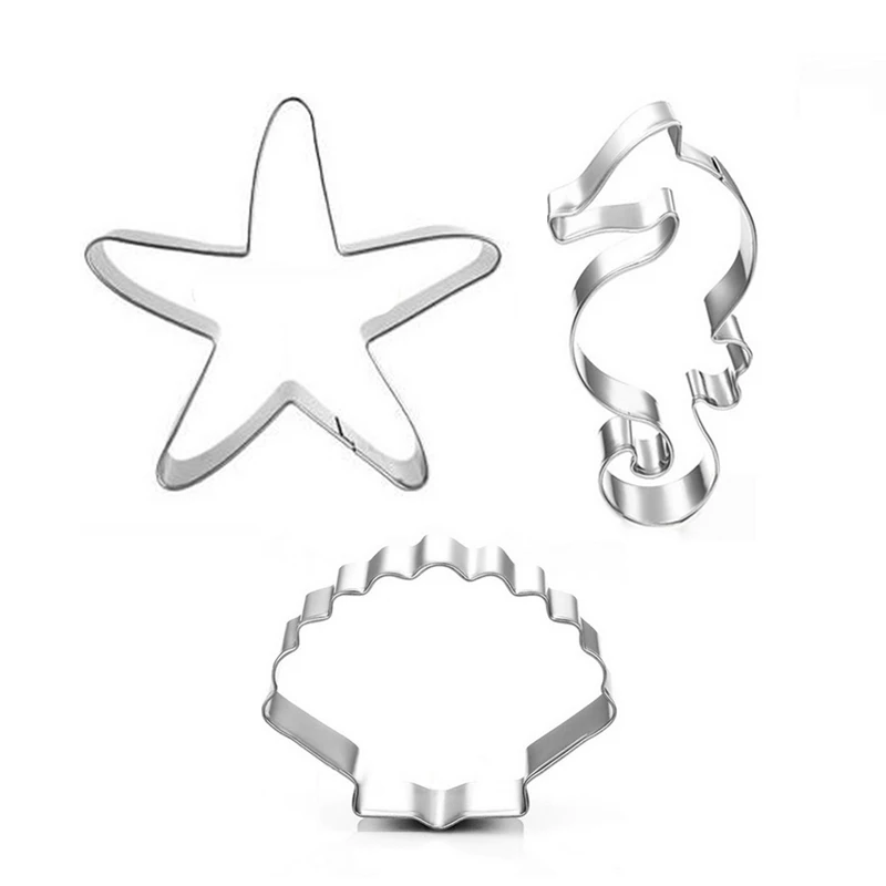 3pcs starfish shell sea horse cookie cutter mermaid under the sea party decoration Stainless steel biscuit mold girl birthday
3pcs starfish shell sea horse cookie cutter mermaid under the sea party decoration Stainless steel biscuit mold girl birthday