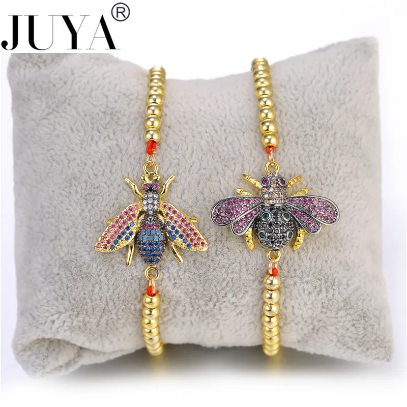 JUYA Luxury Bumblebee Insect Bee Charm Bracelet Womem Zircon Hand Chain Gold Couple Bracelets Christmas Gift Bracelets Jewelry
JUYA Luxury Bumblebee Insect Bee Charm Bracelet Womem Zircon Hand Chain Gold Couple Bracelets Christmas Gift Bracelets Jewelry