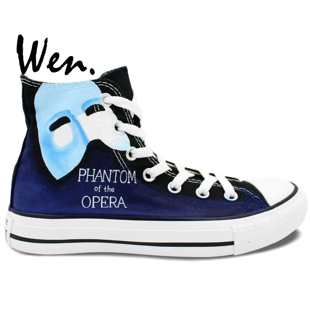 Wen Blue Design Custom Hand Painted Shoes Design Custom Phantom Of The Opera Men Women's High Top Canvas Sneakers
Wen Blue Design Custom Hand Painted Shoes Design Custom Phantom Of The Opera Men Women's High Top Canvas Sneakers
