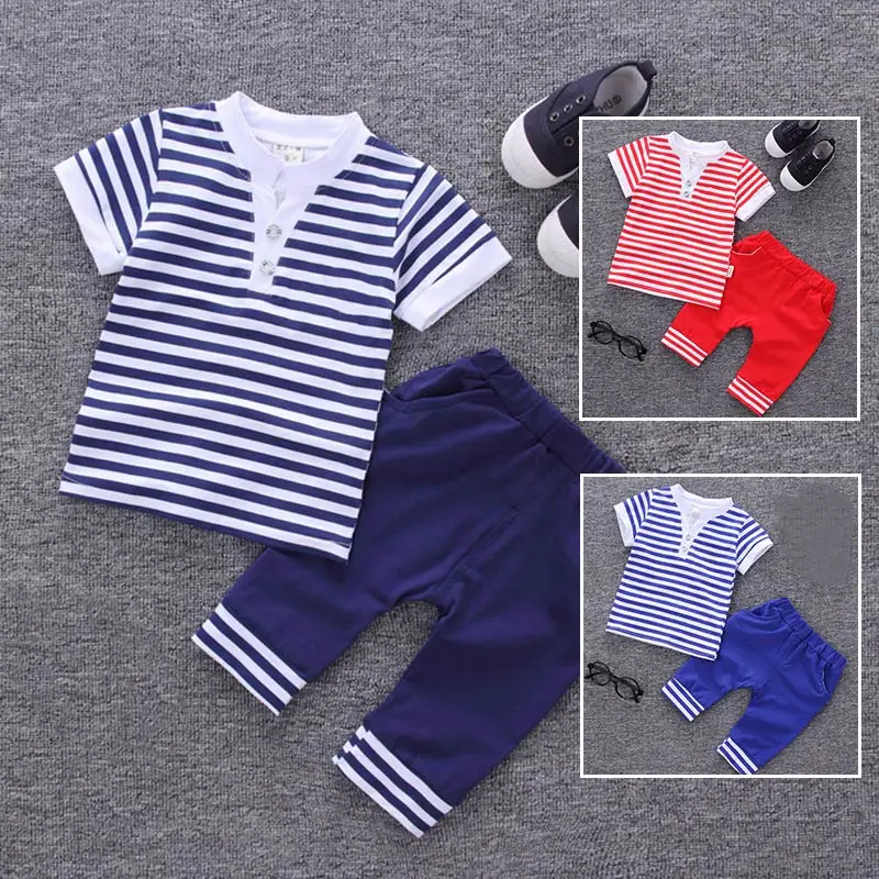 Boys Kids Clothes Set Children Short Sleeve Stripe T-shirt + Shorts 2Pcs Summer Holiday Suit AN88
Boys Kids Clothes Set Children Short Sleeve Stripe T-shirt + Shorts 2Pcs Summer Holiday Suit AN88
