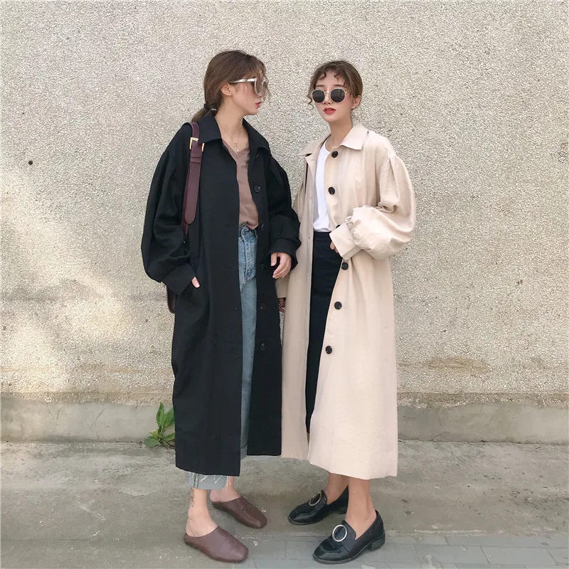 Korean Design retro Vintage Women Button Up Trench Coat Stylish Spring Fall High Waist Outerwear Coat
Korean Design retro Vintage Women Button Up Trench Coat Stylish Spring Fall High Waist Outerwear Coat
