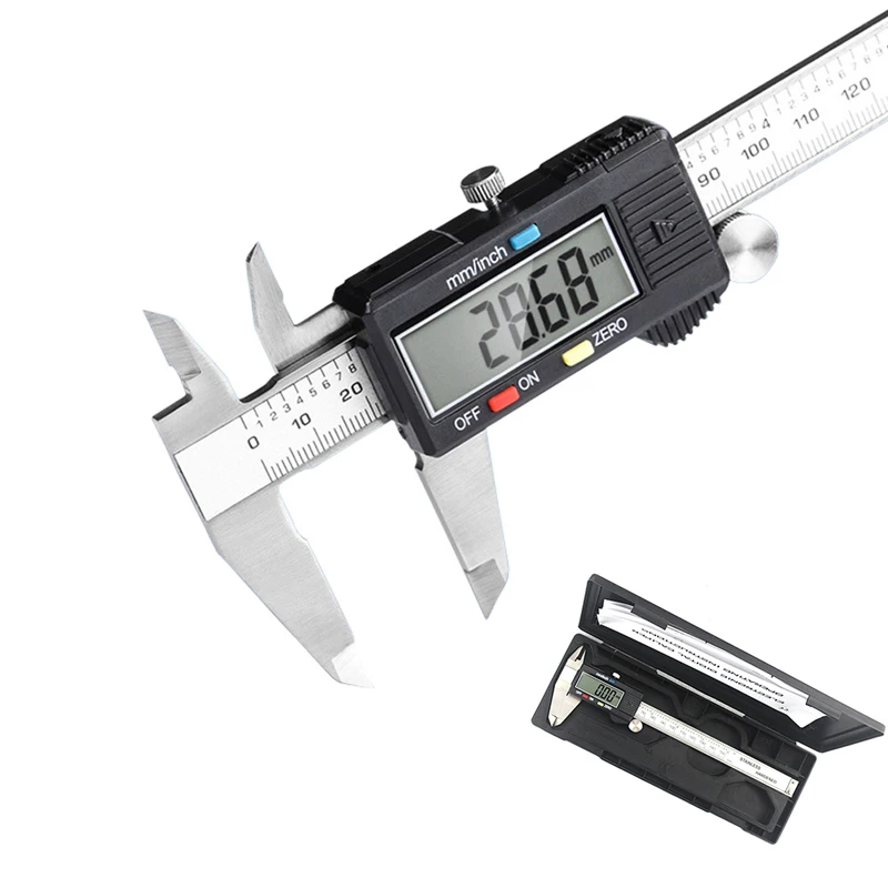 Electronic Stainless Steel Calipers Digital Vernier Caliper 150mm 2 0.01mm Micrometer Paquimetro Messschieber LCD Measuring Tool
Electronic Stainless Steel Calipers Digital Vernier Caliper 150mm 2 0.01mm Micrometer Paquimetro Messschieber LCD Measuring Tool