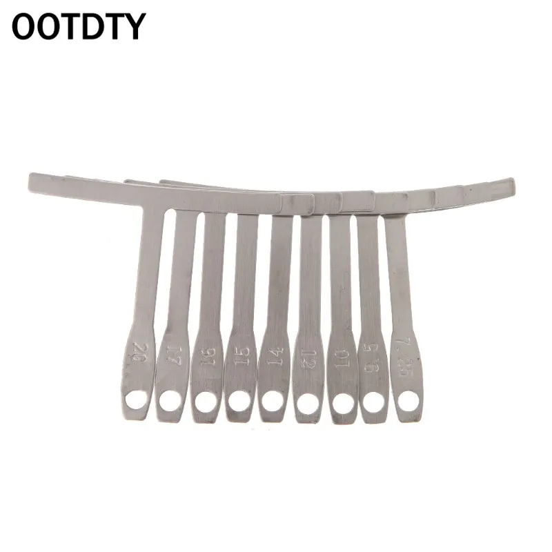 OOTDTY 9 шт./компл. радиус подстружки металлический датчик для гитары и настройка басов Luther Tools
OOTDTY 9 шт./компл. радиус подстружки металлический датчик для гитары и настройка басов Luther Tools