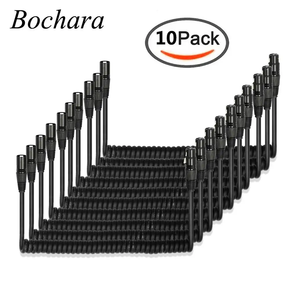 Bochara эластичный спиральный кабель XLR папа-мама 3Pin jack OFC медная фольга + Плетеный экранированный для микрофона миксер 10 шт
Bochara эластичный спиральный кабель XLR папа-мама 3Pin jack OFC медная фольга + Плетеный экранированный для микрофона миксер 10 шт