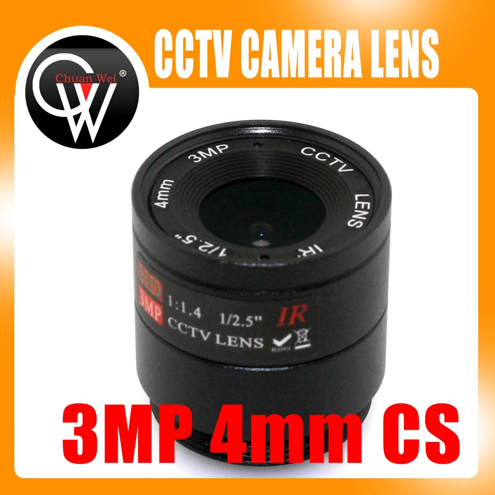 2 шт. 3MP 4 мм Объектив CS крепление HD CCTV камера объектив для День/Ночь CCD безопасности