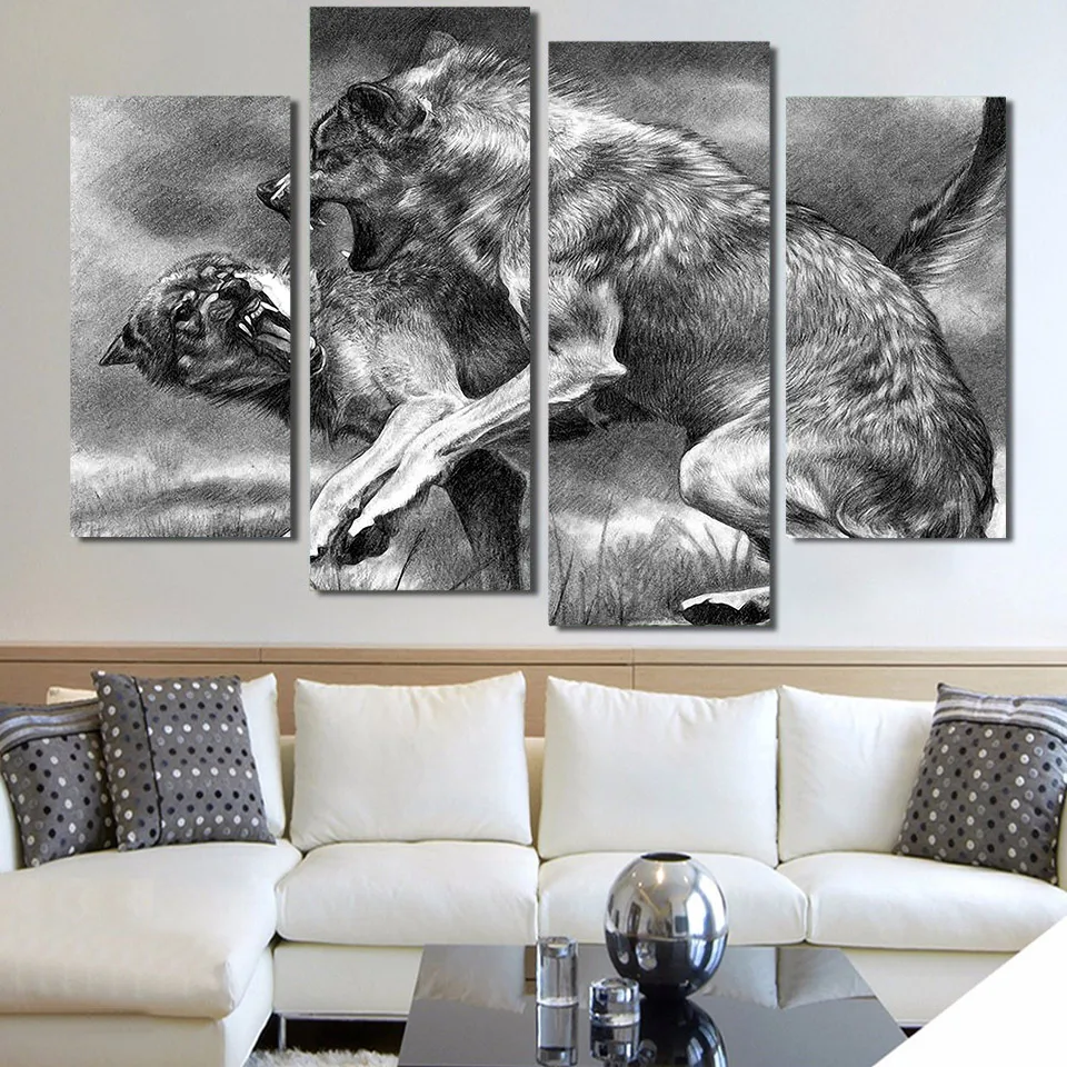 4 panel animal wolf mural painting living room frame painting canvas poster modular picture print decoration
4 panel animal wolf mural painting living room frame painting canvas poster modular picture print decoration