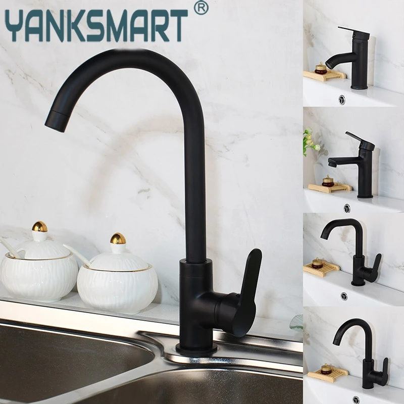 YANKSMART Matte Black Bathroom Faucet Single Handle Single Hole Deck Mounted Bathtub Faucet Hot And Cold Mixer Water Tap
YANKSMART Matte Black Bathroom Faucet Single Handle Single Hole Deck Mounted Bathtub Faucet Hot And Cold Mixer Water Tap