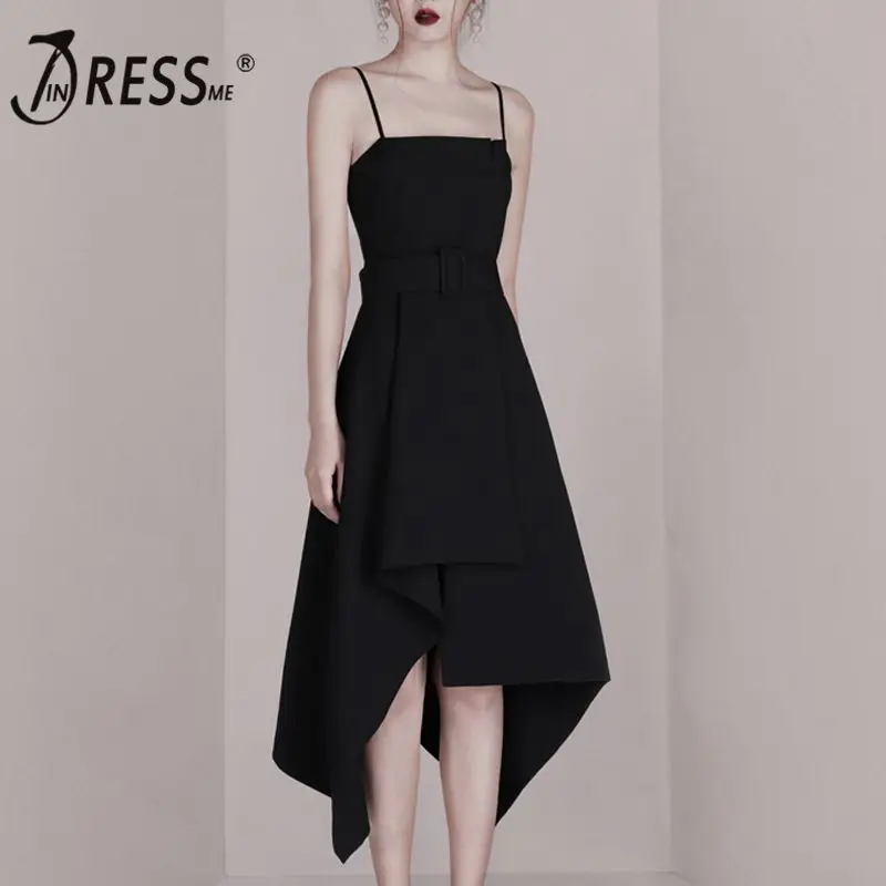 INDRESSME 2019 Новое Женское модное черное платье на бретельках с оборками асимметричный подол вечерние нее платье миди с поясом
INDRESSME 2019 Новое Женское модное черное платье на бретельках с оборками асимметричный подол вечерние нее платье миди с поясом