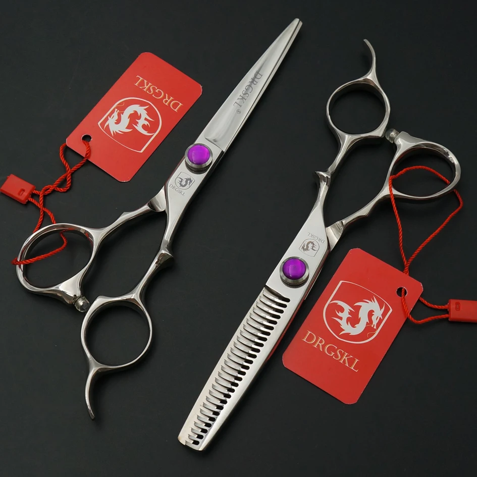 440C DRGSKL 6 inch barber hair scissors high quality professional barber hair hairdressing scissors hair shears Purple screw
440C DRGSKL 6 inch barber hair scissors high quality professional barber hair hairdressing scissors hair shears Purple screw