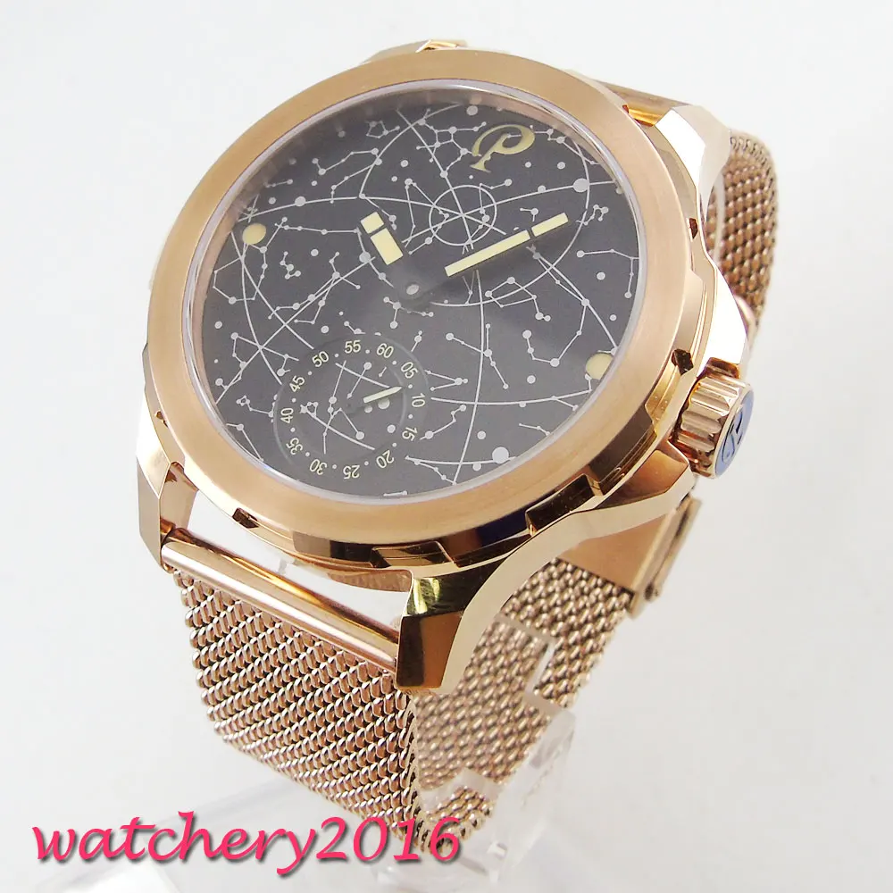 44mm parnis black dial golden case Sapphire New Men's Watches top brand luxury hand winding 6498 movement mechanical Watch
44mm parnis black dial golden case Sapphire New Men's Watches top brand luxury hand winding 6498 movement mechanical Watch