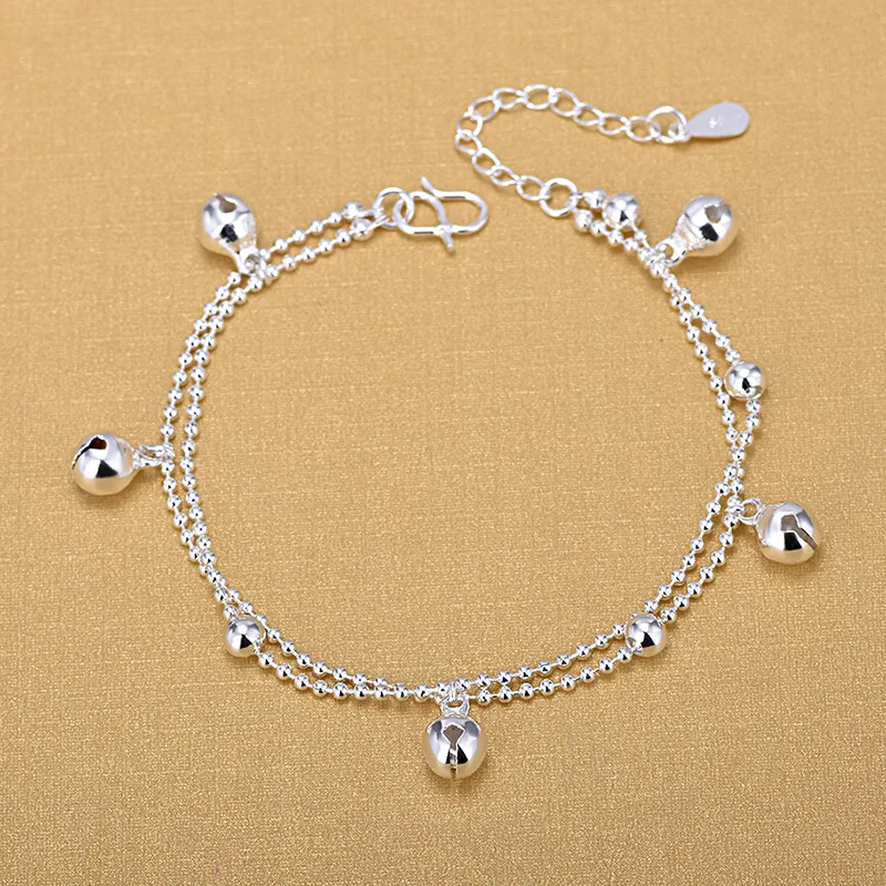 Wholesale Silver Color Bell Beads Charm Bracelets For Women Delicate Silver Color Chain Bracelets Birthday Gifts Jewelry
Wholesale Silver Color Bell Beads Charm Bracelets For Women Delicate Silver Color Chain Bracelets Birthday Gifts Jewelry