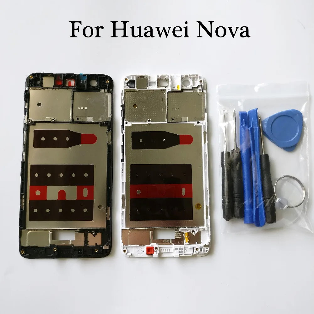 Черно белая 5 0 дюймовая рамка для переднего корпуса Huawei Nova ЖК дисплей инструменты