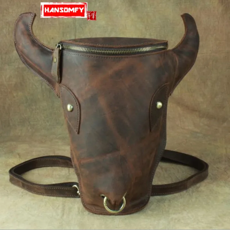 Bull Head Totem Men Backpacks Men and Women Shoulder Bag Crazy Horse Leather Backpack Vintage Original Handmade Genuine Leather
Bull Head Totem Men Backpacks Men and Women Shoulder Bag Crazy Horse Leather Backpack Vintage Original Handmade Genuine Leather