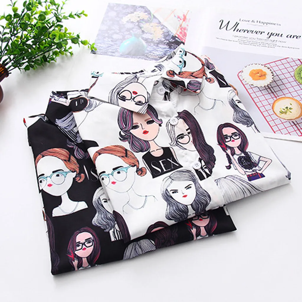 Retro Blouse Women Fashion Long Sleeve Vintage Print Korean Turn-down Collar Shirt Casual 2019 Summer Loose Tops And Blouses
Retro Blouse Women Fashion Long Sleeve Vintage Print Korean Turn-down Collar Shirt Casual 2019 Summer Loose Tops And Blouses
