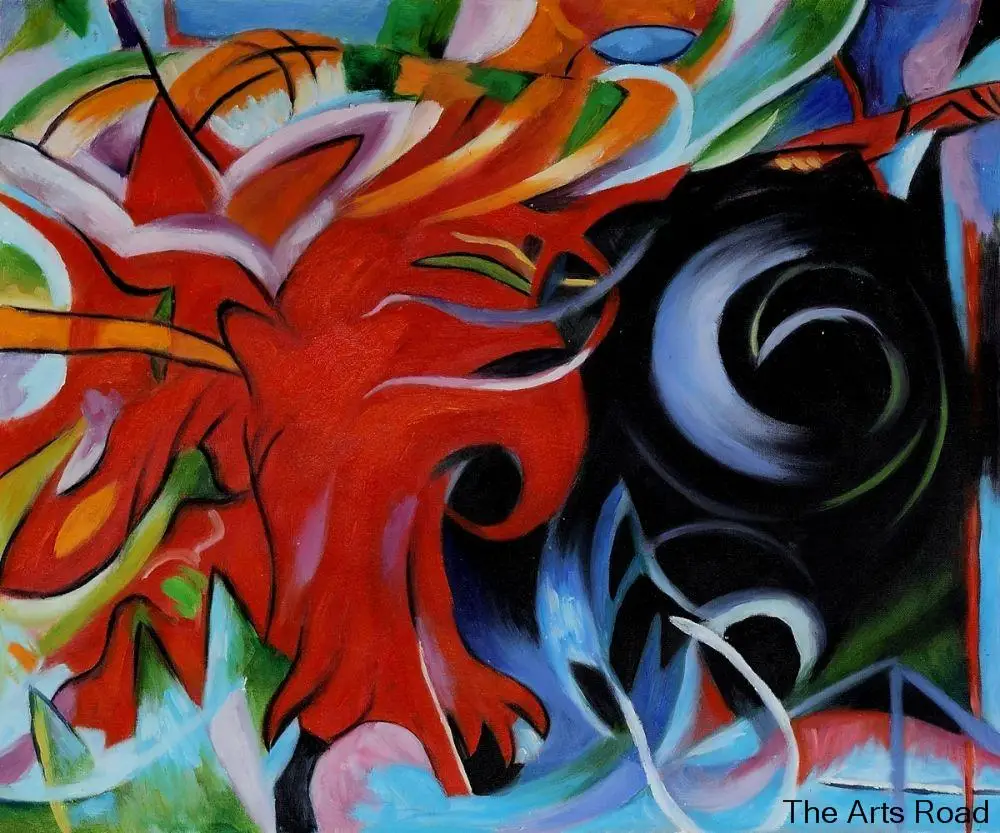 Modern Abstract Art on Canvas Fighting Forms Franz Marc Wall Painting Hand Made High Quality No Framed
Modern Abstract Art on Canvas Fighting Forms Franz Marc Wall Painting Hand Made High Quality No Framed