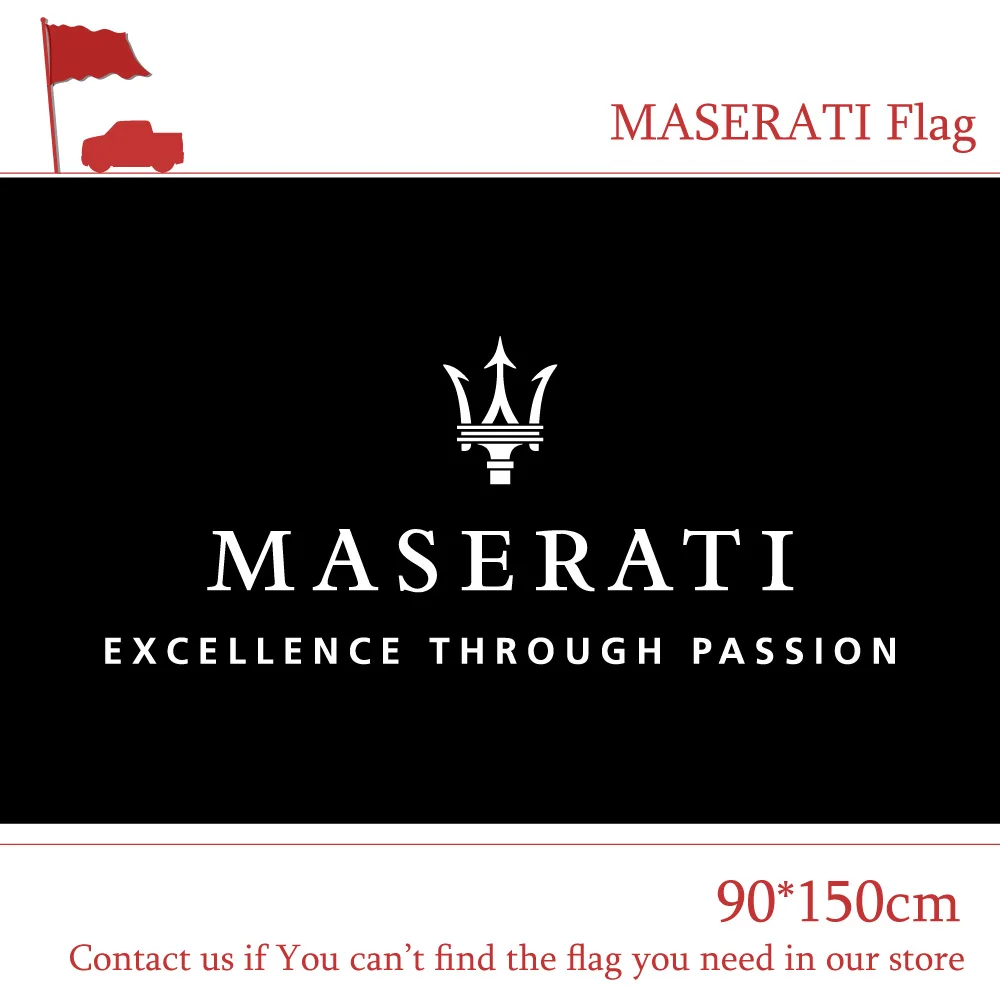 3x5 Feet 90*150cm Polyster Maserati Black Car Flag Outdoor Use For Racing Banner Digital Print
3x5 Feet 90*150cm Polyster Maserati Black Car Flag Outdoor Use For Racing Banner Digital Print
