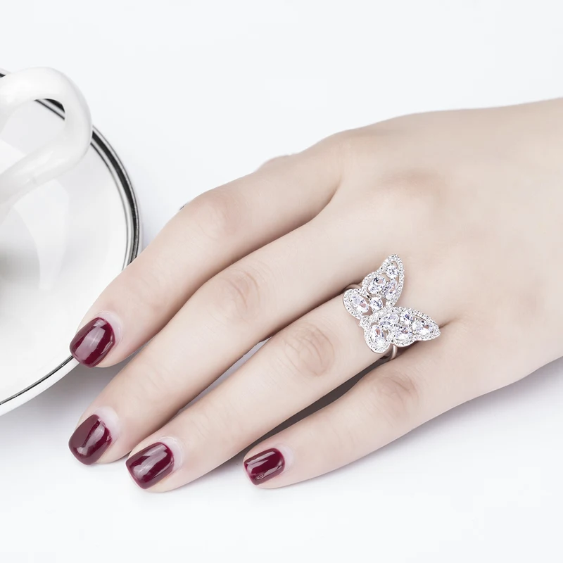 ANZIW Beautiful Animal Sterling Silver Rings Butterfly Accesories Engagement for Women Wedding Party Fashion White Finger Rings
ANZIW Beautiful Animal Sterling Silver Rings Butterfly Accesories Engagement for Women Wedding Party Fashion White Finger Rings