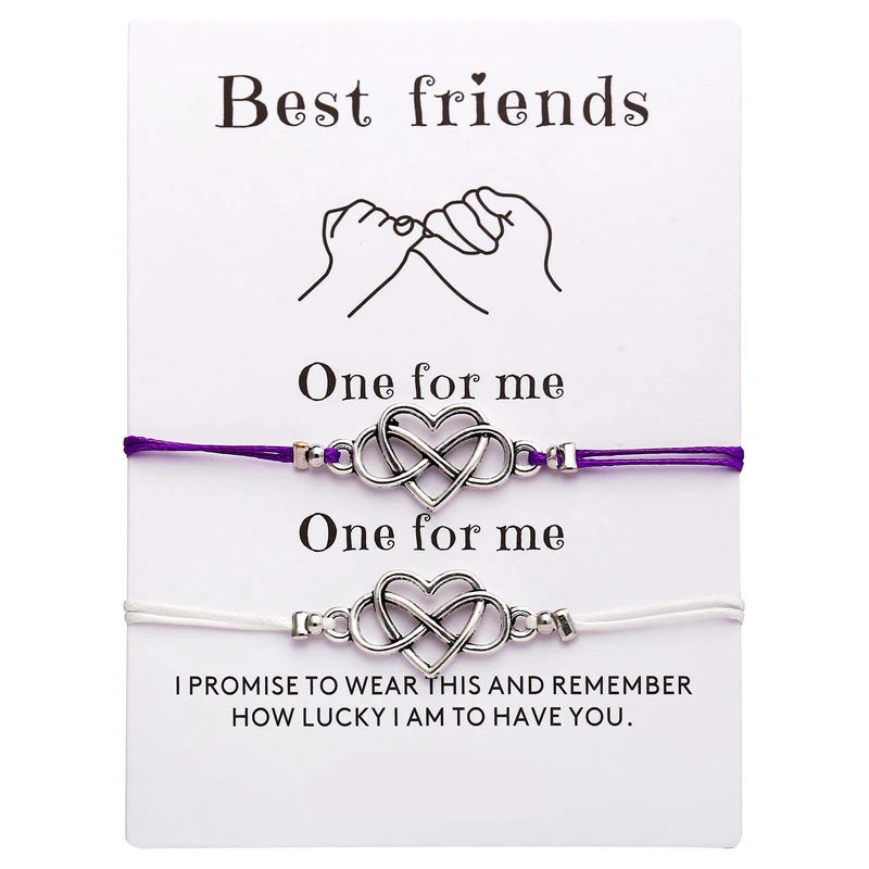New 2pcs/set Heart Couples Bracelets Bangle For Women Men Bracelet Best Friend Wish Jewelry Message Card Wedding Bride Gift
New 2pcs/set Heart Couples Bracelets Bangle For Women Men Bracelet Best Friend Wish Jewelry Message Card Wedding Bride Gift