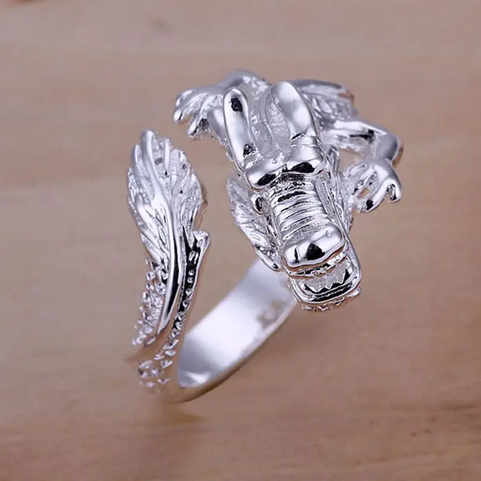 Оптовая продажа тонкая с серебряным покрытием кольцо посеребренное модное