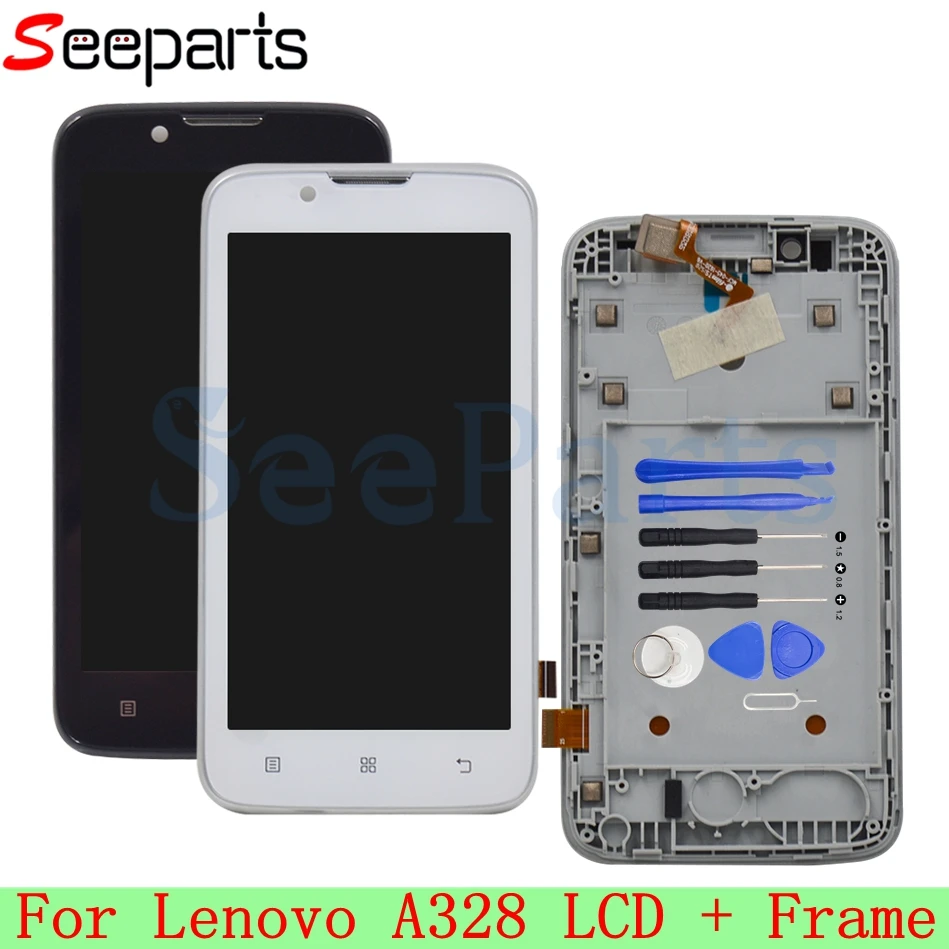 White 100% tested For Lenovo A328 LCD Display +Touch Panel Screen Digitizer Assembly with Frame Phone Replacement Repair Parts
White 100% tested For Lenovo A328 LCD Display +Touch Panel Screen Digitizer Assembly with Frame Phone Replacement Repair Parts