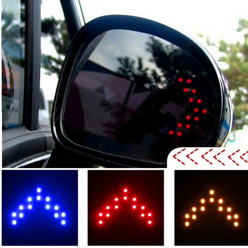 Автомобильный Стайлинг 14 SMD LED зеркальный индикатор Заднего вида Поворотная