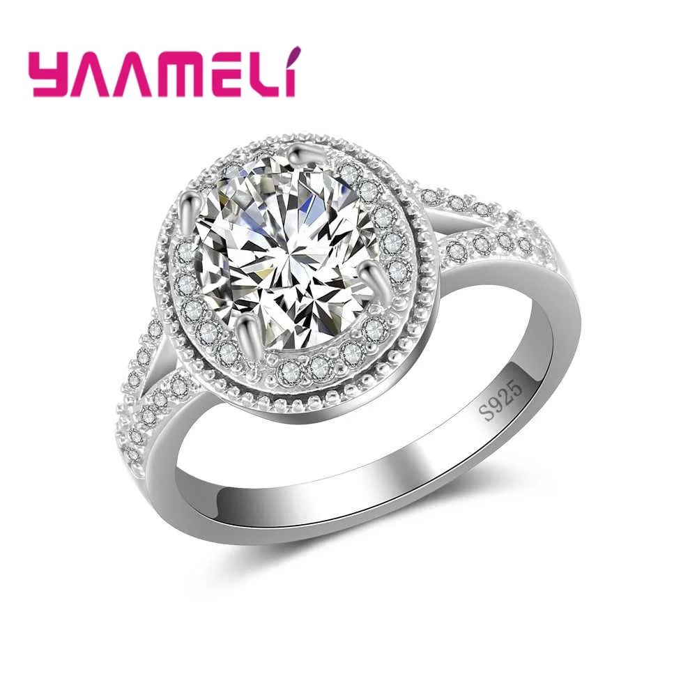 Wedding Crystal 925 Sterling Silver Vintage Round Engagement Rings Simple Design For Women Jewelry Cubic Zirconia Anel
Wedding Crystal 925 Sterling Silver Vintage Round Engagement Rings Simple Design For Women Jewelry Cubic Zirconia Anel