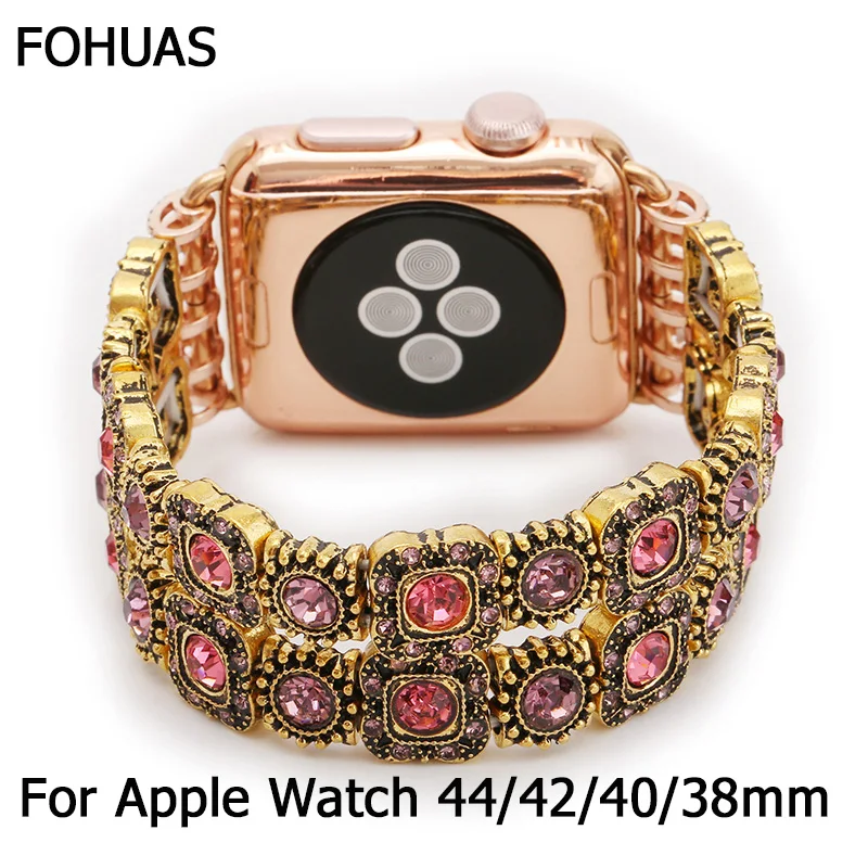 Ремешок FOHUAS из натурального камня для Apple Watch 4 3 2 1 новый дизайн ремешок
