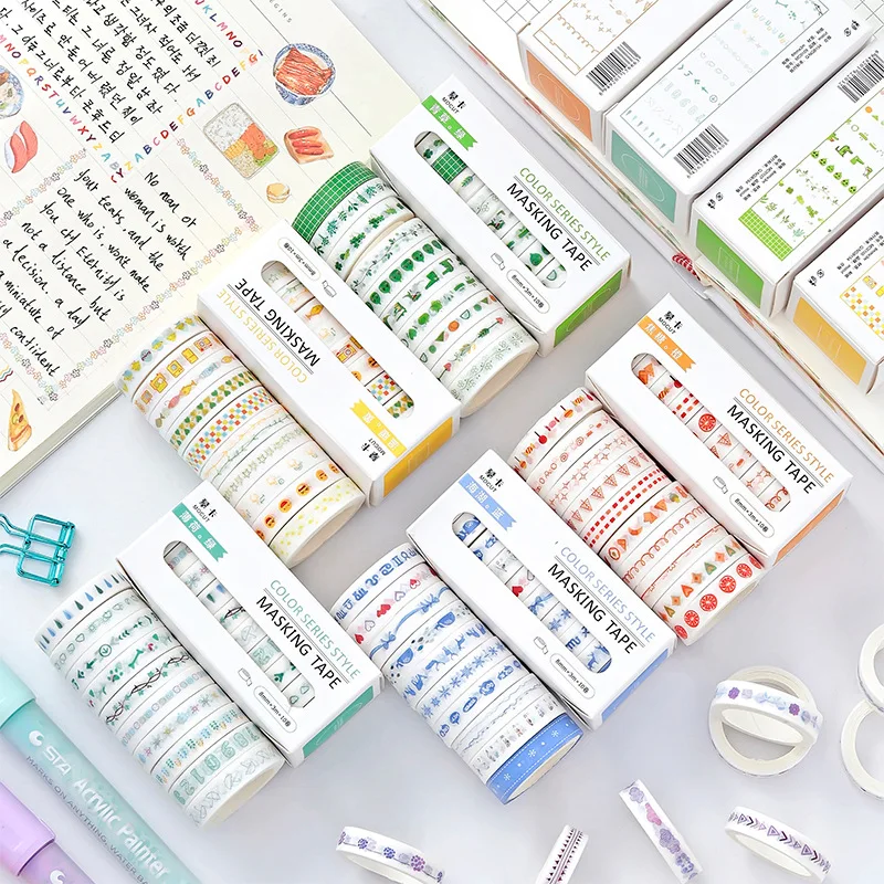 10 pcs/pack Basic Rainbow Hand Washi Tape Set DIY Scrapbooking Sticker Label Masking Tape School Office Supply
10 pcs/pack Basic Rainbow Hand Washi Tape Set DIY Scrapbooking Sticker Label Masking Tape School Office Supply