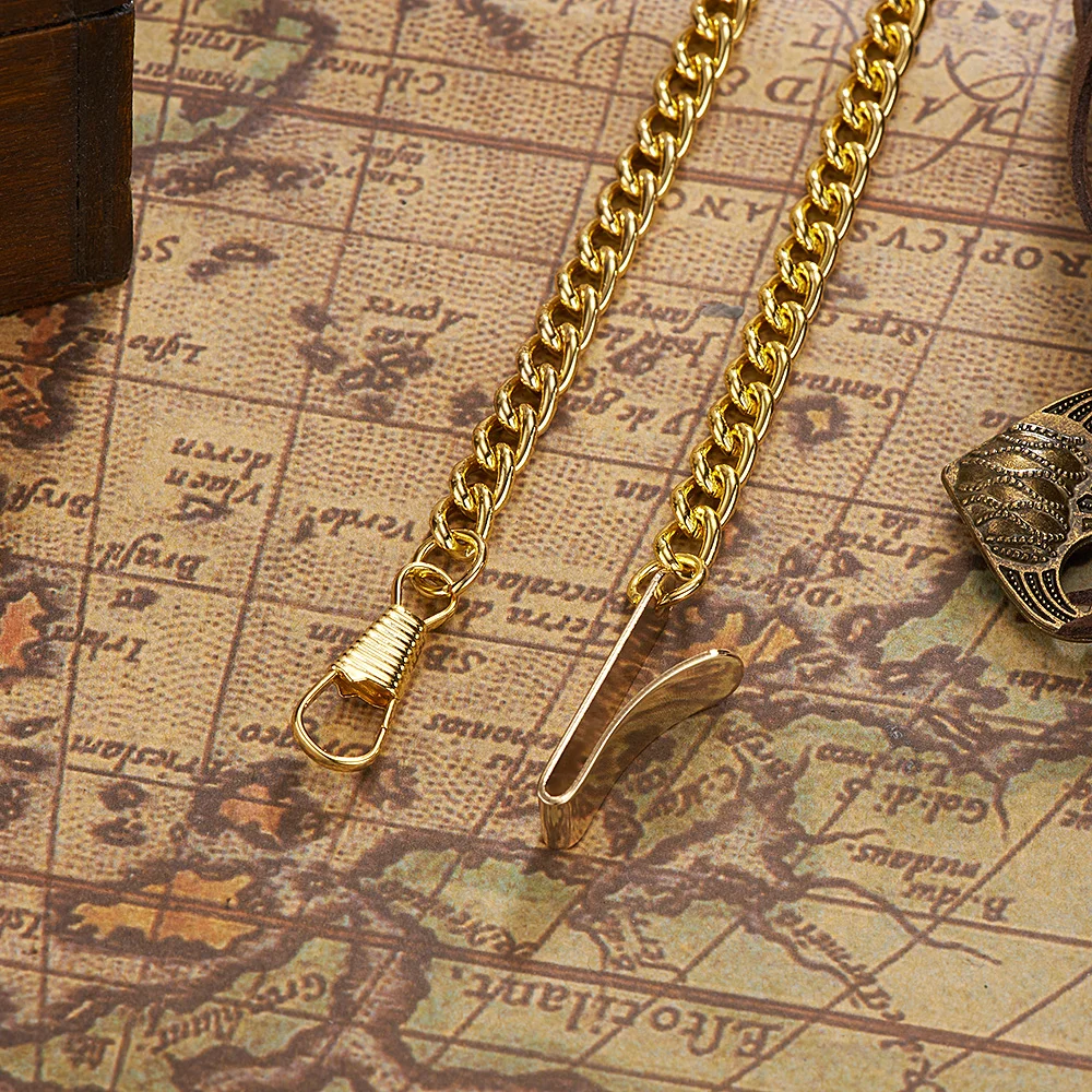 OUYAWEI Gold Tone Stainless Steel Glossy Case Blue Pointers Skeleton Dial Hand-wind Fob Watch Antique Pocket Chain Watch
OUYAWEI Gold Tone Stainless Steel Glossy Case Blue Pointers Skeleton Dial Hand-wind Fob Watch Antique Pocket Chain Watch