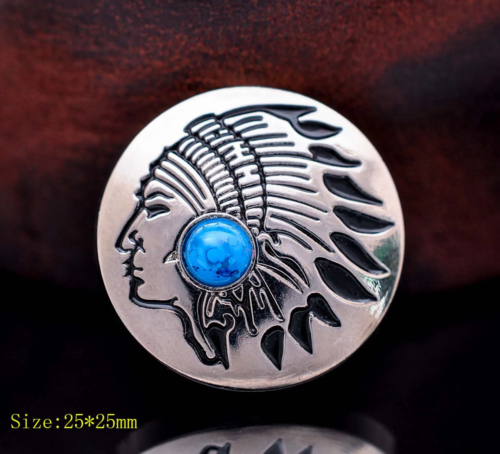 10pcs 1" Silver Southeast Tribal Indian Head Turquoise Concho For Leathercraft Wallet Chain Belt Saddle Headstall Bridle Decor
10pcs 1" Silver Southeast Tribal Indian Head Turquoise Concho For Leathercraft Wallet Chain Belt Saddle Headstall Bridle Decor