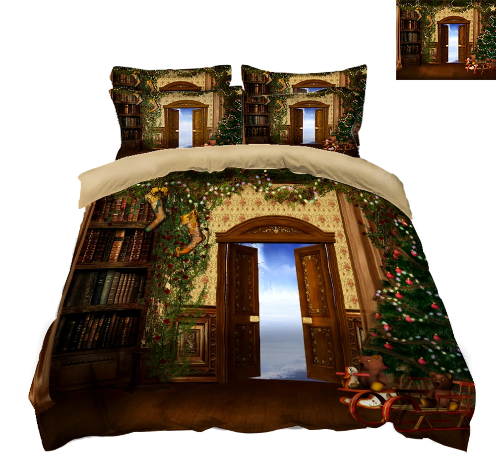 hot sale fashion Christmas 3D printed polyester bedding set queen king size duvet cover set bed sheet set California king
hot sale fashion Christmas 3D printed polyester bedding set queen king size duvet cover set bed sheet set California king