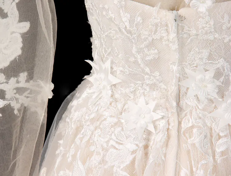 Waulizane New Arrival Fashion Embroidery Tulle A-Line Wedding Dress Appliques Lace Full Sleeves Scoop Bridal Gown Can Customize
Waulizane New Arrival Fashion Embroidery Tulle A-Line Wedding Dress Appliques Lace Full Sleeves Scoop Bridal Gown Can Customize