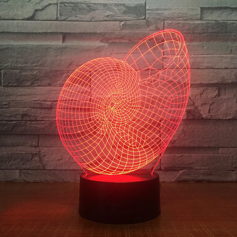 Snail Shell Horn 7 Colorful Changeable Abstract 3D Decor LED Night Lights Table Lamp For Kids Bedside Lighting Gifts Dropship
Snail Shell Horn 7 Colorful Changeable Abstract 3D Decor LED Night Lights Table Lamp For Kids Bedside Lighting Gifts Dropship