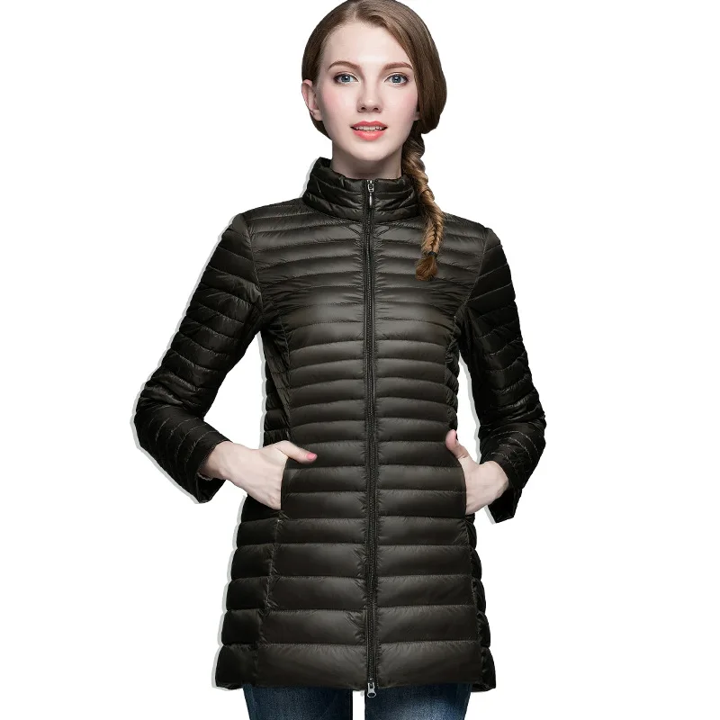 Autumn Winter Female Long Jacket Plus 6XL Fashion Ladies Slim Duck Down Parka Stand Collar Lightweight Portable Women Warm Coats
Autumn Winter Female Long Jacket Plus 6XL Fashion Ladies Slim Duck Down Parka Stand Collar Lightweight Portable Women Warm Coats