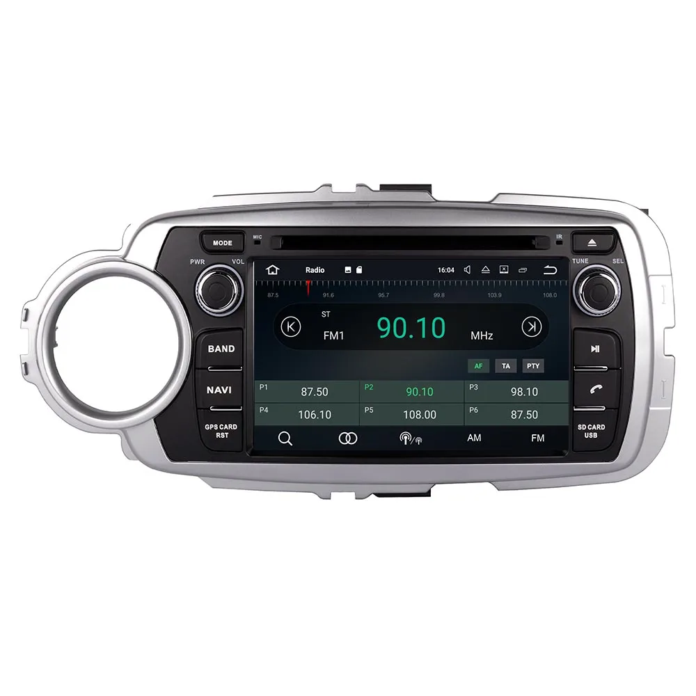 Автомобильный GPS DVD Android 10 bluetooth стерео 4 ядерный 8 автомобильный плеер для TOYOTA YARIS