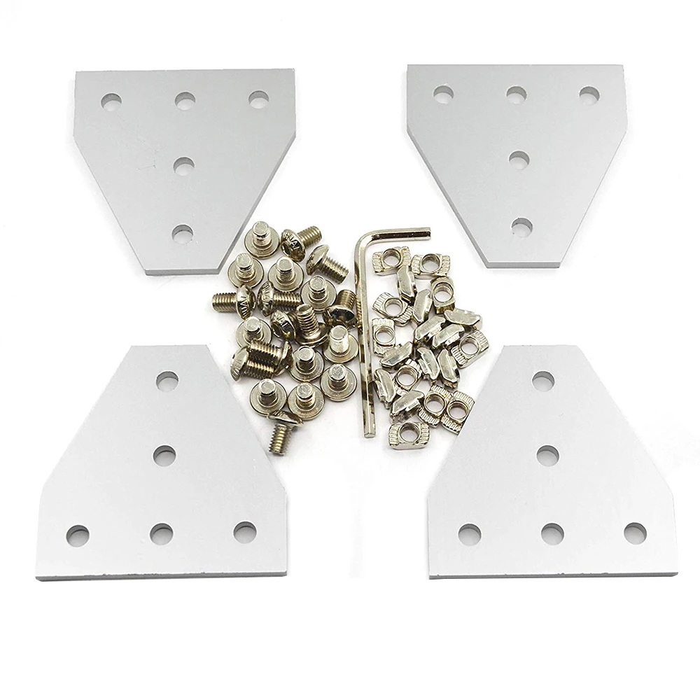 5-Hole Tee Outside Joining Plate for 2020 Series Aluminum Profile 3D Printer Frame, Corner Bracket Plate with Screws and T Nuts
5-Hole Tee Outside Joining Plate for 2020 Series Aluminum Profile 3D Printer Frame, Corner Bracket Plate with Screws and T Nuts