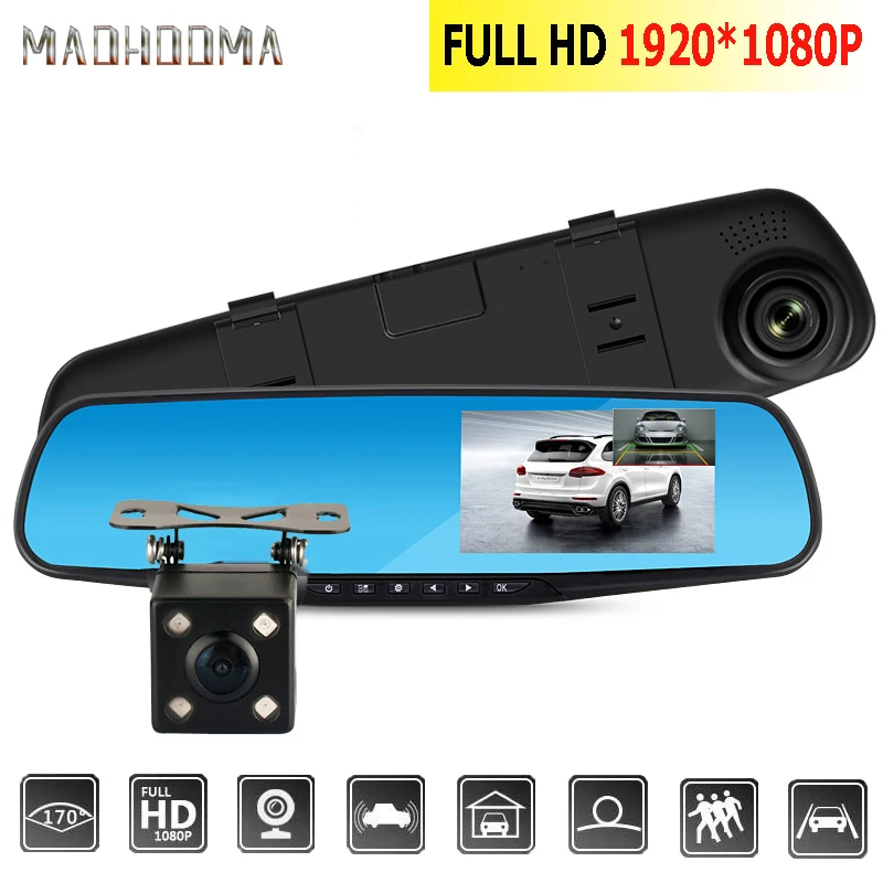 MaoHooMa Full HD 1080P Car Dvr Camera Auto 4.3 Inch Rearview Mirror Digital Video Recorder Dual Lens Registratory Camcorder
MaoHooMa Full HD 1080P Car Dvr Camera Auto 4.3 Inch Rearview Mirror Digital Video Recorder Dual Lens Registratory Camcorder