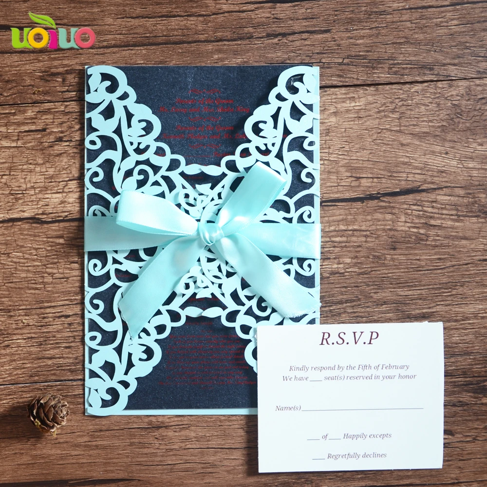 50pc China Vintage Laser Cut Wedding Invitations sky blue flower Party Elegant Luxurious invitation Card Paper
50pc China Vintage Laser Cut Wedding Invitations sky blue flower Party Elegant Luxurious invitation Card Paper