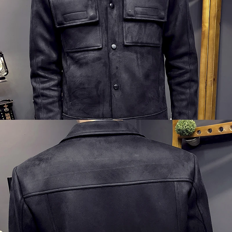 Casual Winter Jacket Men Slim 2018 Turn-down Collar Solid Color Windbreaker Clothing Long Sleeve Coat Men's Jacket Black M-XXL
Casual Winter Jacket Men Slim 2018 Turn-down Collar Solid Color Windbreaker Clothing Long Sleeve Coat Men's Jacket Black M-XXL