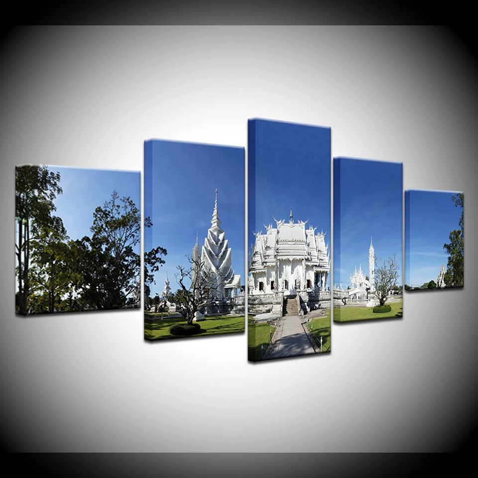 

Canvas Painting temple painting 5 Pieces Wall Art Painting Modular Wallpapers Poster Print for living room Home Decor