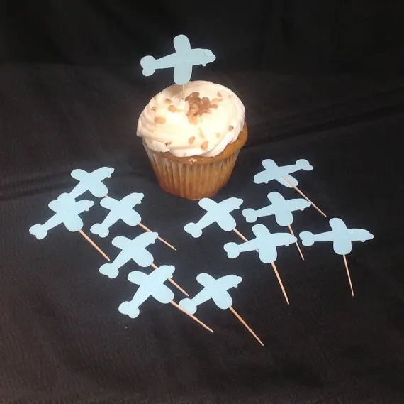 Airplane Cupcake toppers wedding bridal shower valentine's day party food picks Birthday baby baptism toothpick
Airplane Cupcake toppers wedding bridal shower valentine's day party food picks Birthday baby baptism toothpick