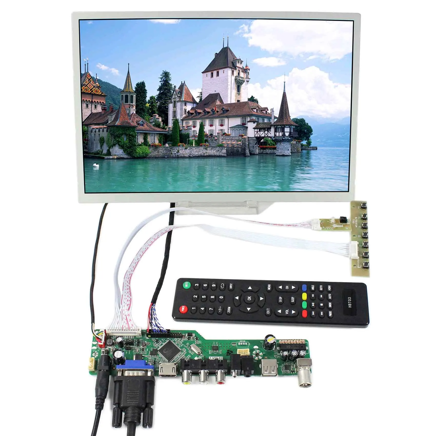 ТВ + H DMI + VGA + AV + плата ЖК-контроллера с USB с 12,1 дюймов 1280x800 LQ121K1LG52 ЖК Экран
ТВ + H DMI + VGA + AV + плата ЖК-контроллера с USB с 12,1 дюймов 1280x800 LQ121K1LG52 ЖК Экран
