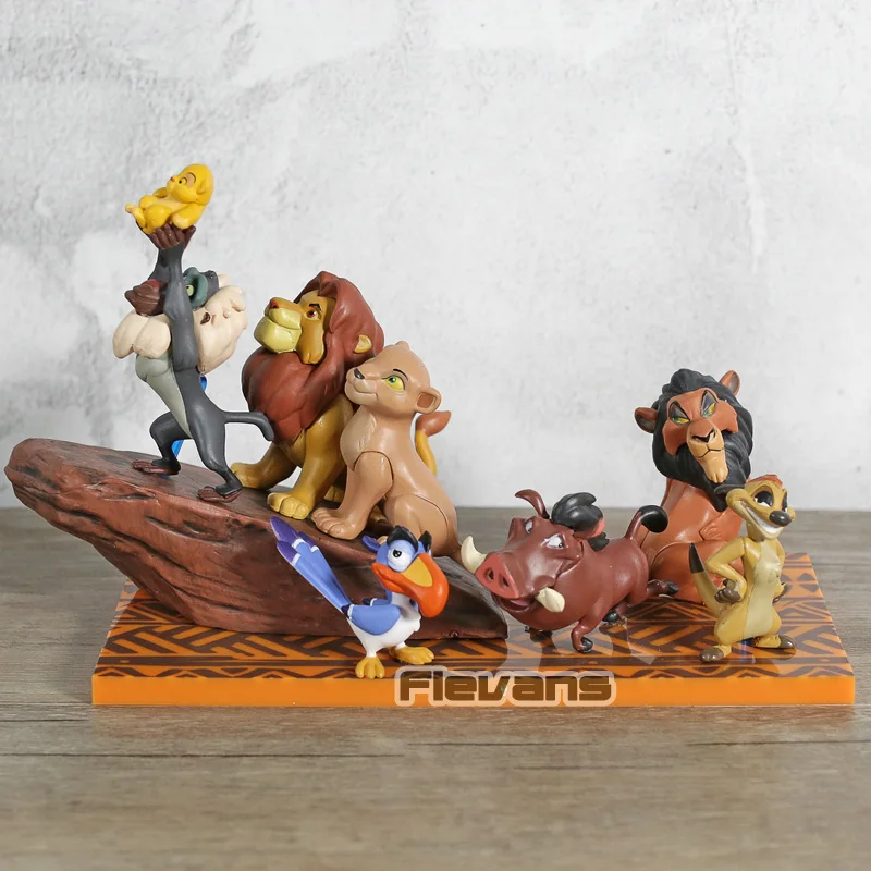 Лев Король Simba Mufasa Pumbaa шрам рафики Тимон ПВХ Фигурки игрушки 6 шт./компл. | Игрушки и