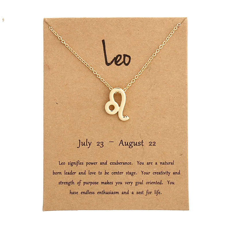 Leo 12 Constellation Pendant Necklaces Virgo Necklace Birthday Gifts Message Card for Women Girl Jewelry
Leo 12 Constellation Pendant Necklaces Virgo Necklace Birthday Gifts Message Card for Women Girl Jewelry