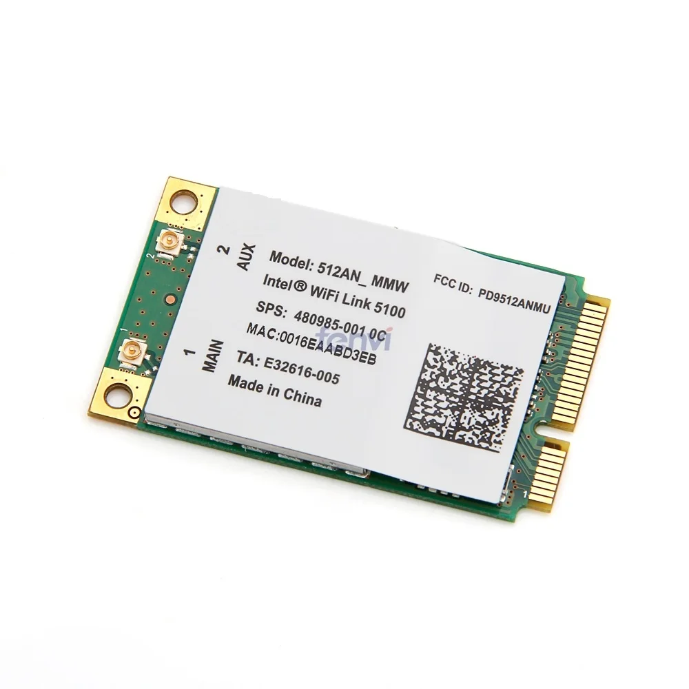 Wholesale Original Brand New Wireless Card for Intel WIFI Link 5100 512AN_HMW 300Mbps 802.11a/b/g/n Mini PCI-E card for HP
Wholesale Original Brand New Wireless Card for Intel WIFI Link 5100 512AN_HMW 300Mbps 802.11a/b/g/n Mini PCI-E card for HP