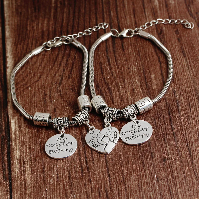 Heart-Shaped Stitching Bracelet Foreign Trade "Best Friends" Good Friends Wild Couple Bracelets For Friends Jewelry Wholesale
Heart-Shaped Stitching Bracelet Foreign Trade "Best Friends" Good Friends Wild Couple Bracelets For Friends Jewelry Wholesale
