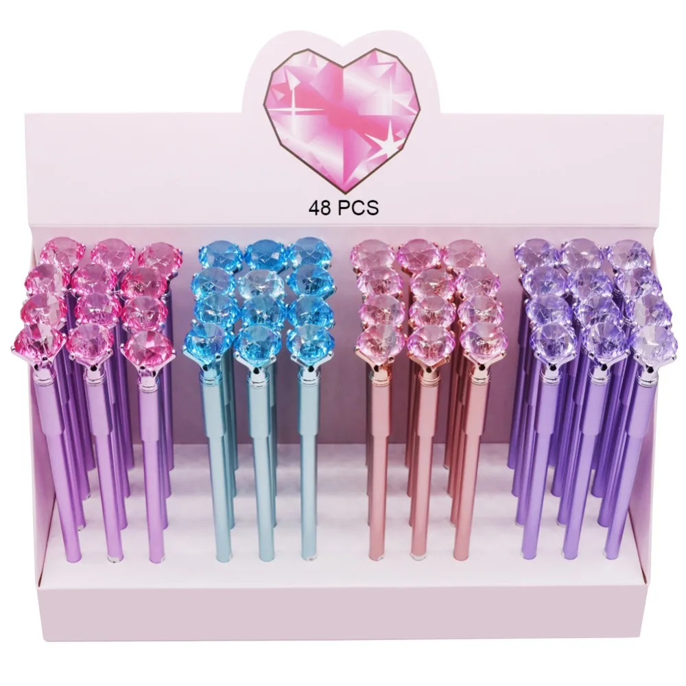 4 pcs Crystal pen 0.5mm Nib Diamond Head Gel Pen Student School Office Liquid-Ink Writing Pen Smooth Writing Gift Pens 
4 pcs Crystal pen 0.5mm Nib Diamond Head Gel Pen Student School Office Liquid-Ink Writing Pen Smooth Writing Gift Pens