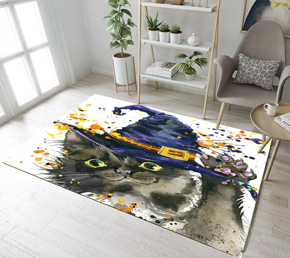 LB Watercolor Cat With Witch Hat Doormat Living Room Carpet Bedroom Floor Area Rug Bathroom Non-slip Mat Children's Room Cushion
LB Watercolor Cat With Witch Hat Doormat Living Room Carpet Bedroom Floor Area Rug Bathroom Non-slip Mat Children's Room Cushion