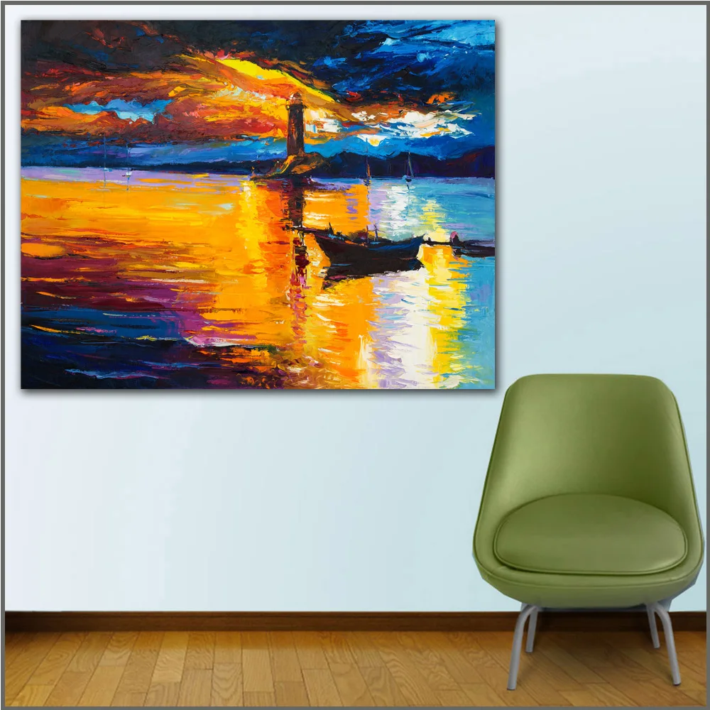 Large size Printing Oil Painting The sunset and the sailboat art canvas prints pictures for living room and bedroom No Frames
Large size Printing Oil Painting The sunset and the sailboat art canvas prints pictures for living room and bedroom No Frames